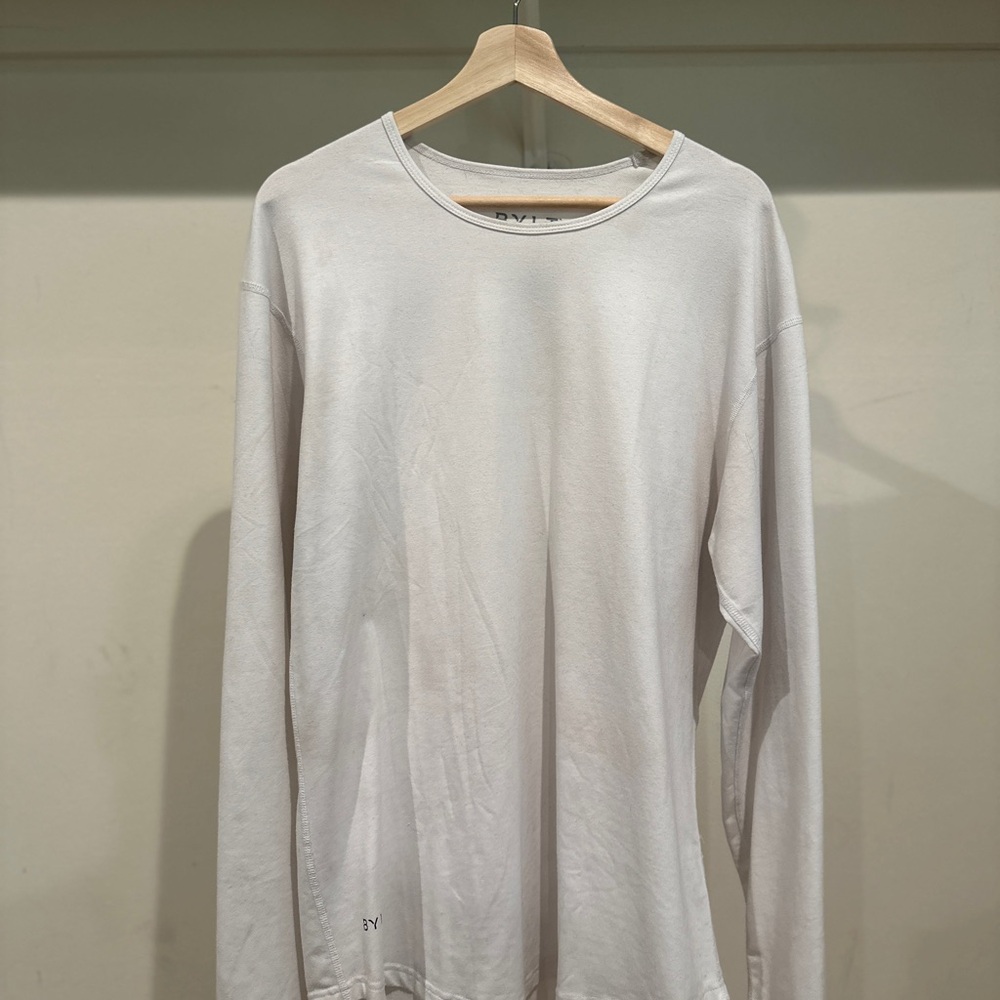BYLT White Long Sleeve Men's Shirt